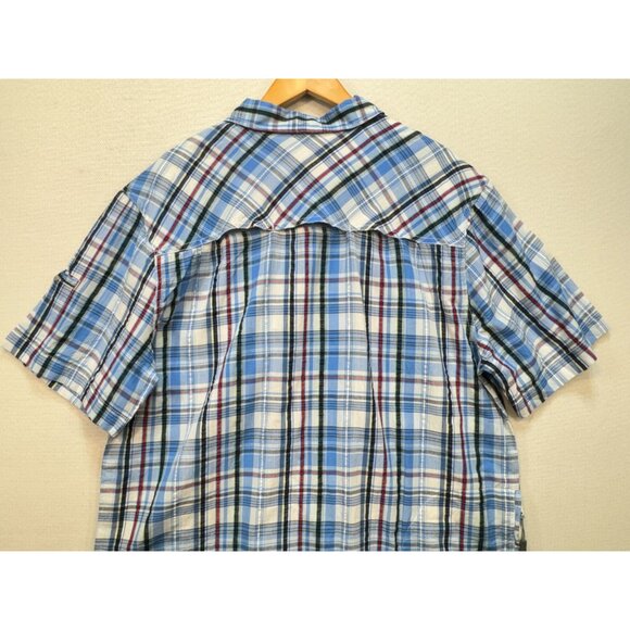 Vintage Gramicci Mens Short-Sleeve Button-Up Shirt Size XL Blue Plaid Casual - Picture 10 of 11